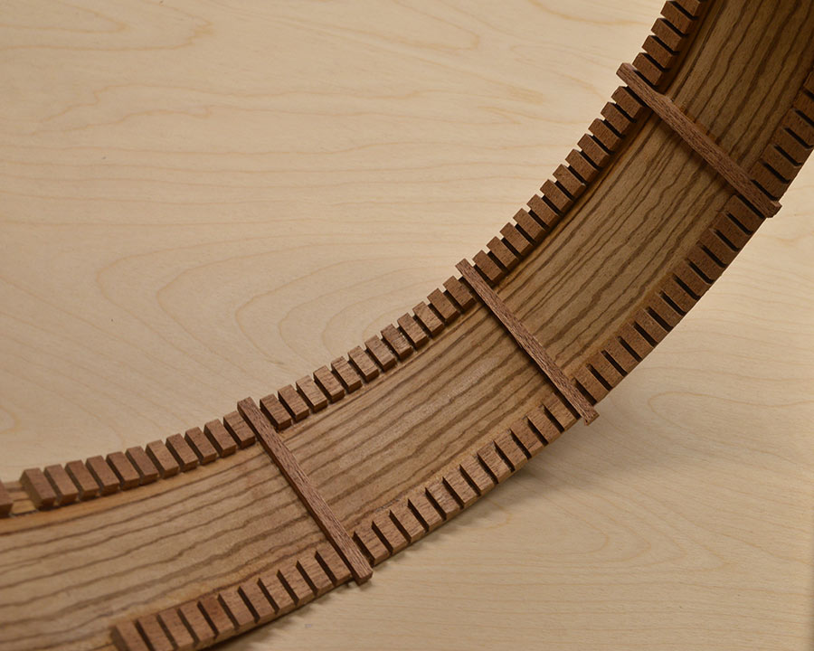 thumbnail image 2 of 20x Mahogany Dual Kerfed Lining Strips For Guitar Building – Double Slotted, 14mm X 360mm 2 of 6